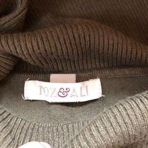 Olive green sweater shirt.